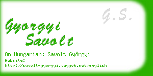 gyorgyi savolt business card